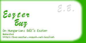 eszter buz business card